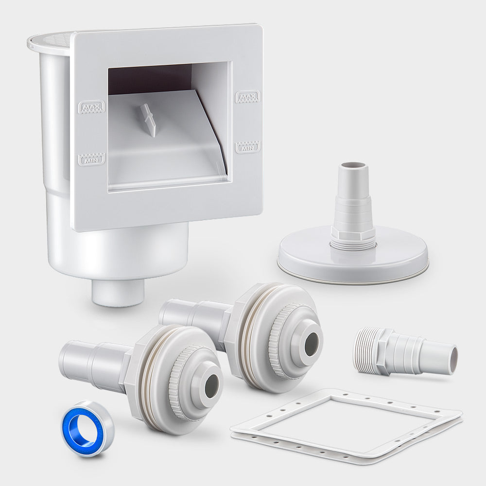 Piscine acier forme huit 4,70m kit complet avec filtre sable