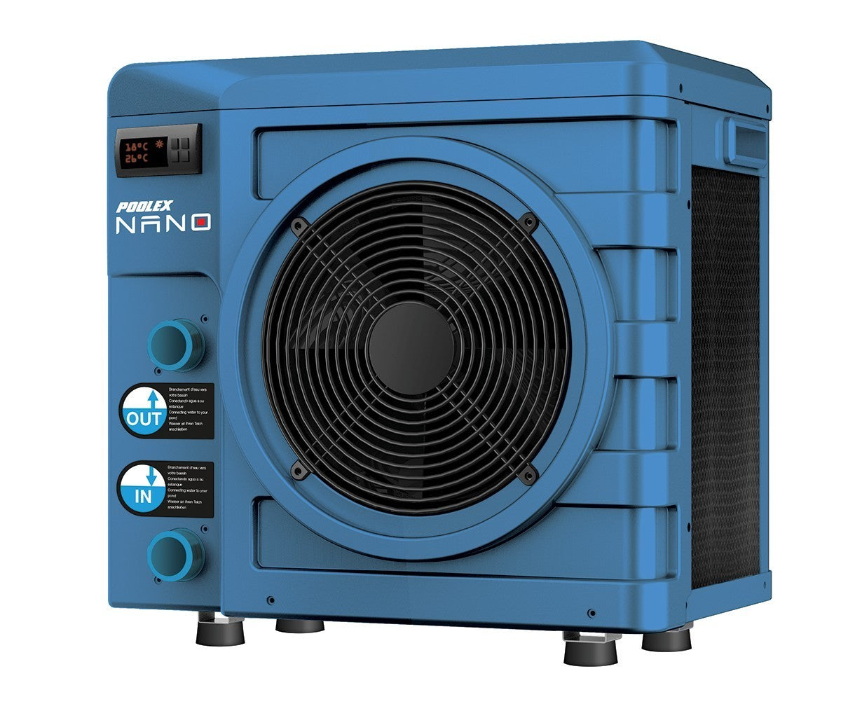 Pompe à chaleur Pools Nano pour petites piscines noir