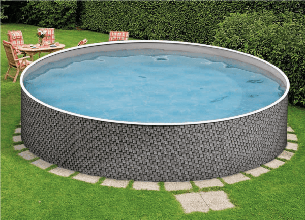 Piscina desmontable de ratán Azuro de 3,6 x 1,2 m