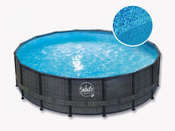 Piscine Elite design osier foncé 4,27 m x 1,07 m