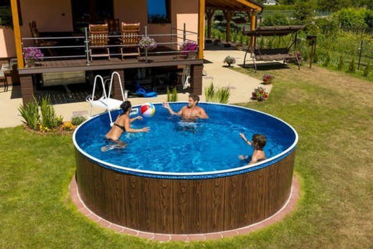 Piscina desmontable imitacion madera de 3,6 x 1,2m