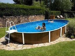 Piscina desmontable ovalada madera de 5,5 x 3,7 x 1,2m