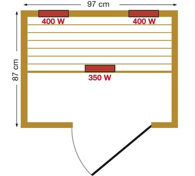 Mariana 2 Sauna Infrarouge 97 x 87 x 186 cm