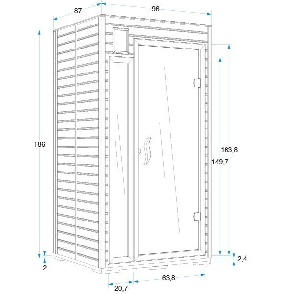 Mariana 2 Sauna Infrarouge 97 x 87 x 186 cm