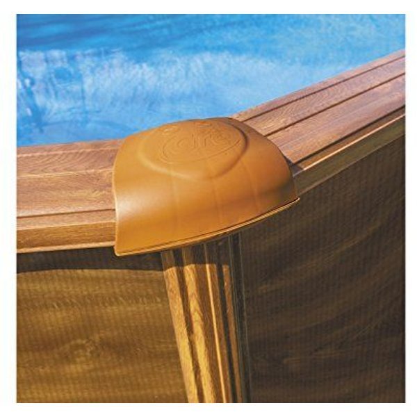 Piscine amovible Pacific Oval de Gre imitation bois 500x300x120 cm